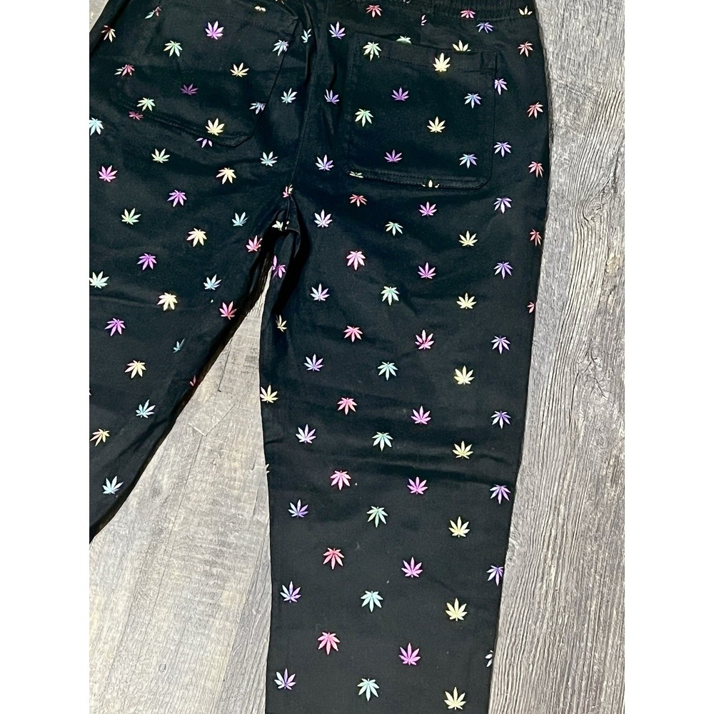 NWT Drill Clothing Company Black Multi-weed Leaf Jogger Pants Men's Size Large